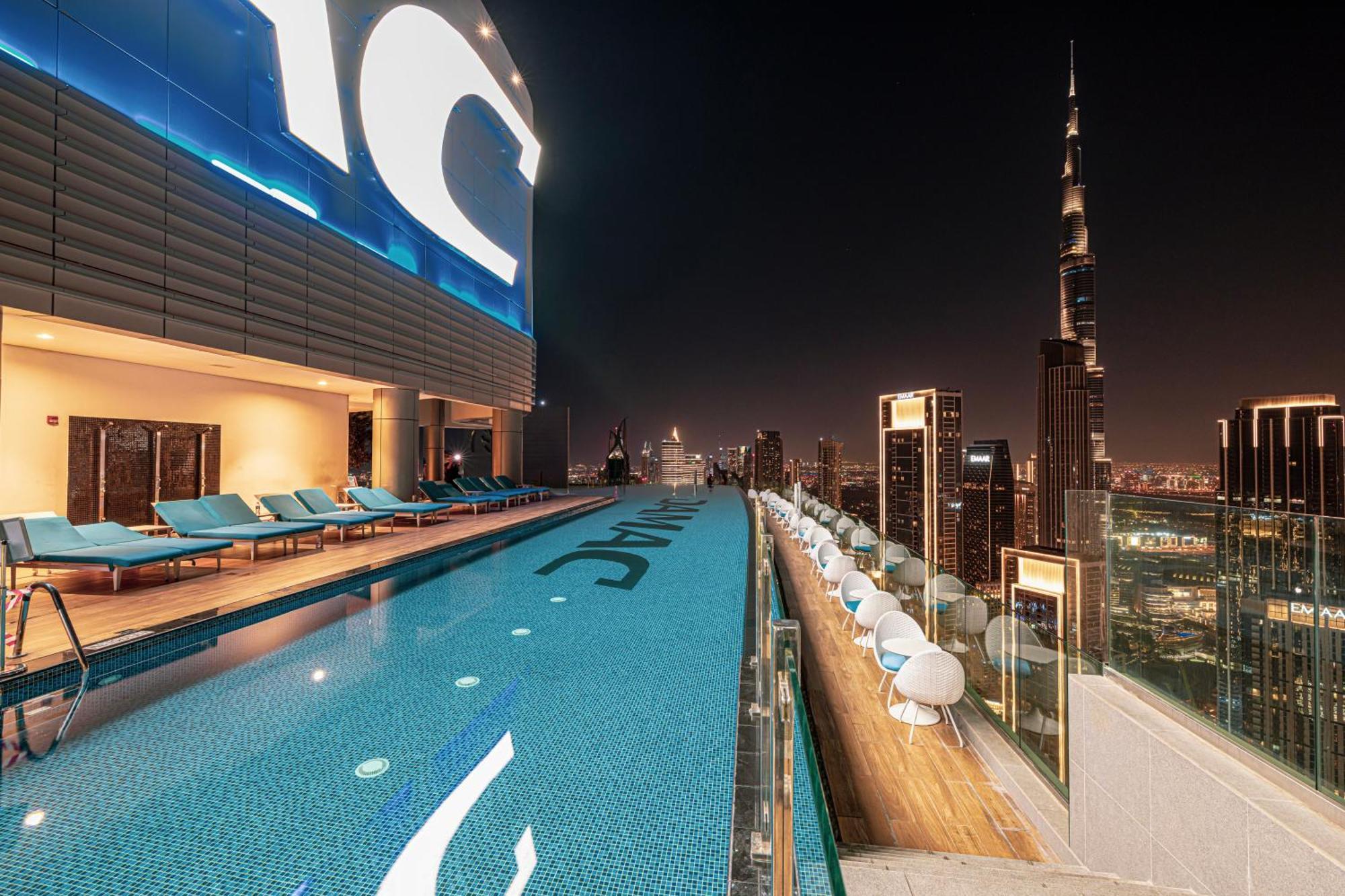 Apartamento Paramount Midtown, Infinity Pool, Burj Skyline Views Dubái Exterior foto